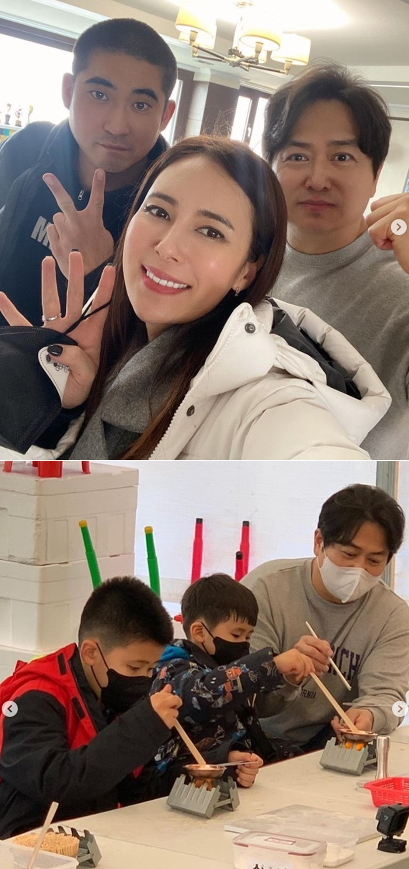 에바 포피엘 옛 남편·현 남편 함께 인증샷…쿨한 세 분