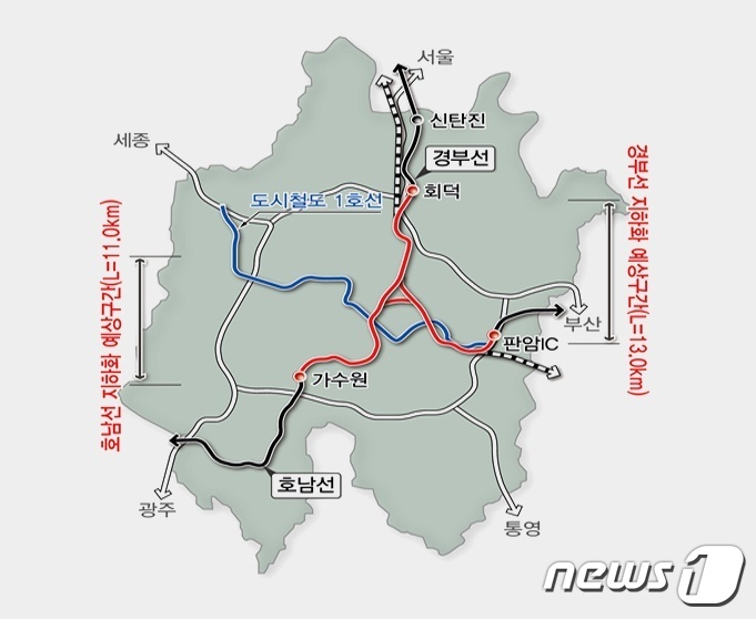 尹 대전 공약 경부·호남선 철도 지하화 시민 의견 수렴
