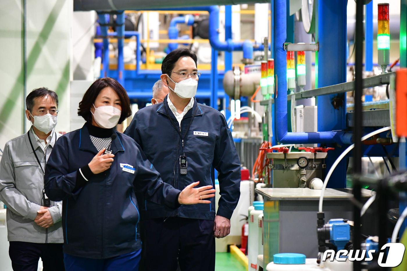 동아플레이팅 방문한 이재용 삼성전자 회장
