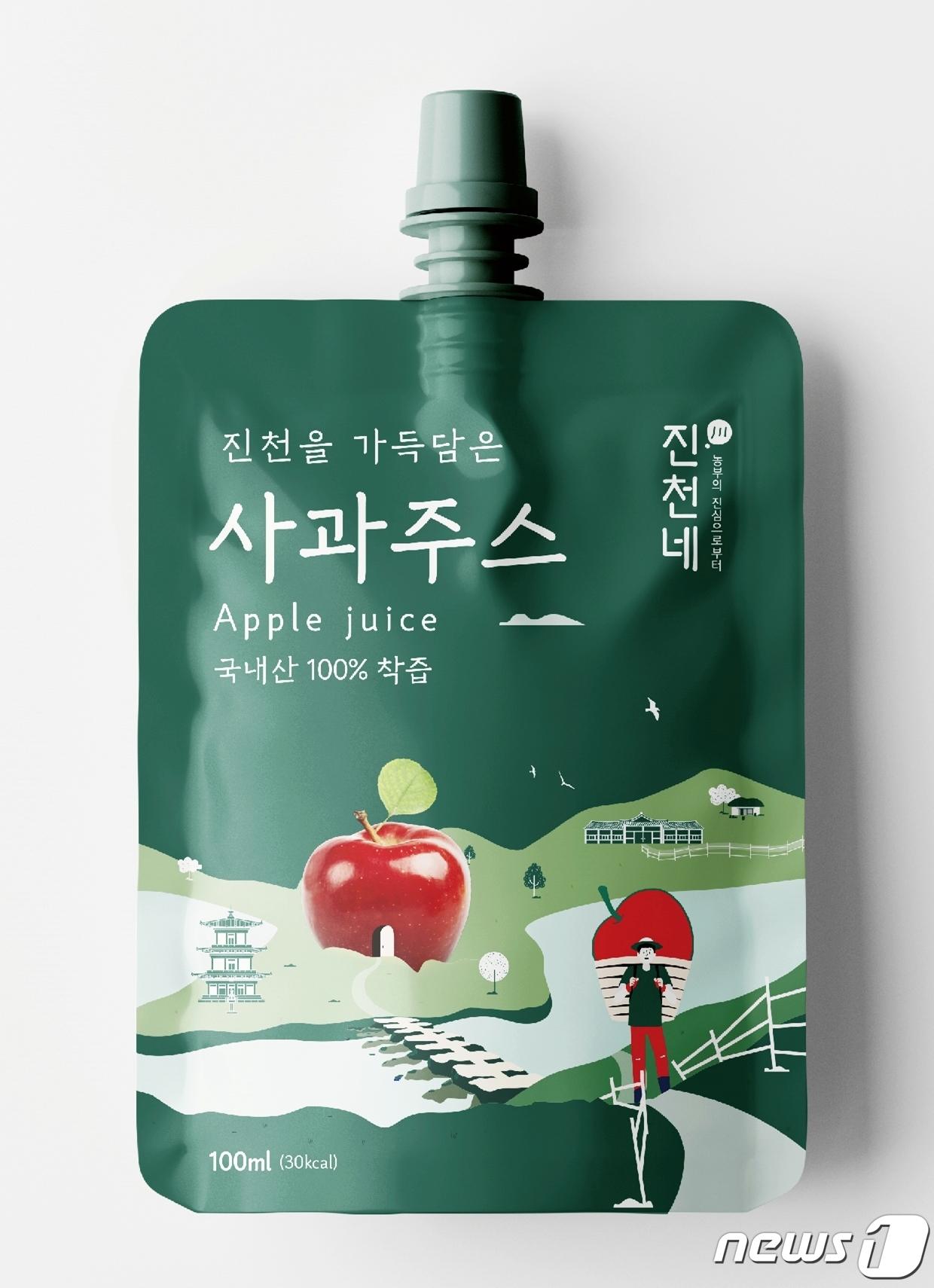 진천네 브랜드 디자인 하늘서 떨어지는 농산물 가장 인기
