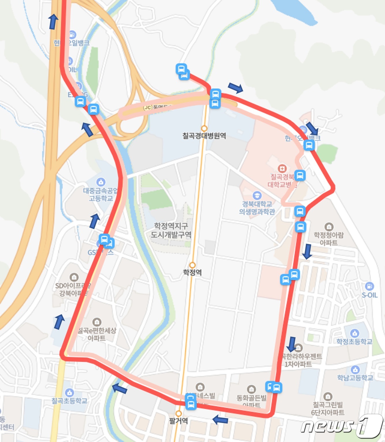 대구교통공사 군위 가는 버스, 도시철도 3호선 팔거역에서 환승하세요