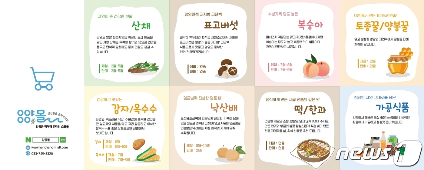 추석 선물은 양양몰서…표고버섯·낙산배 등 다양