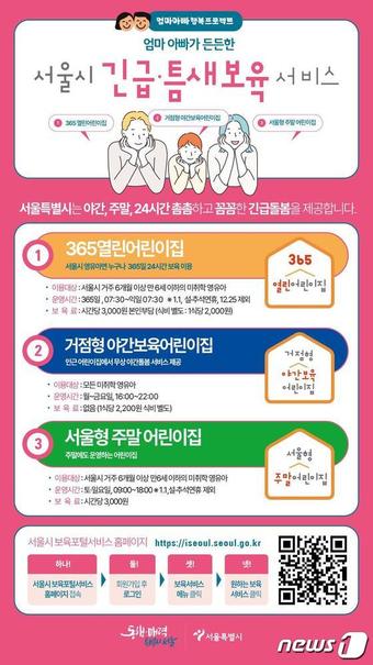 틈새보육 SOS 서울형 주말어린이집 인기…3개월간 668건 이용