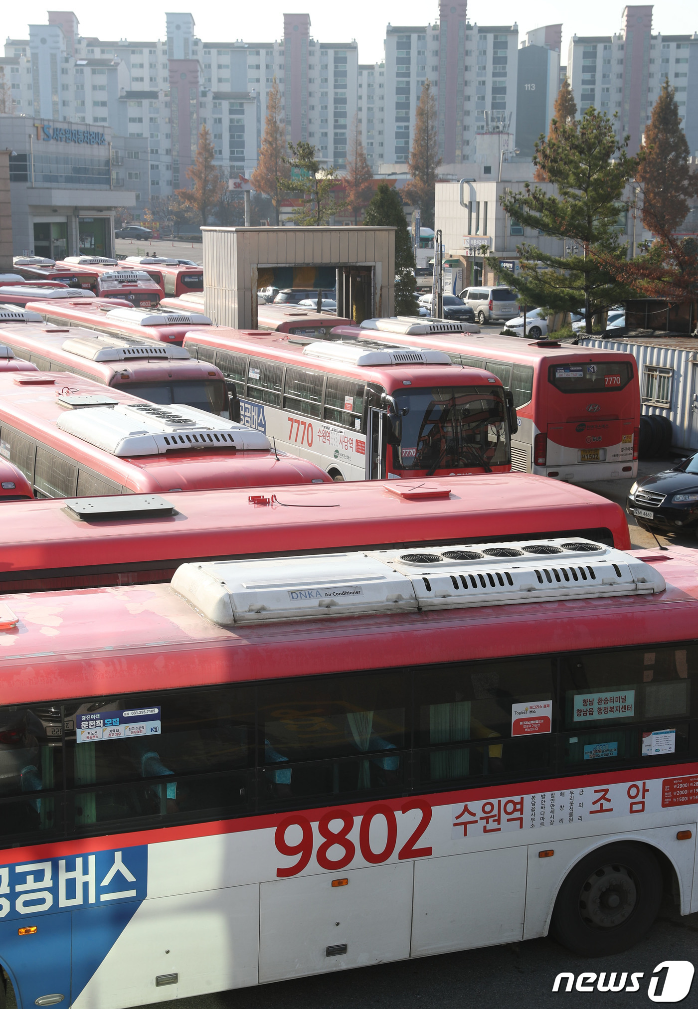 경진여객 총파업…운행 멈춘 광역버스