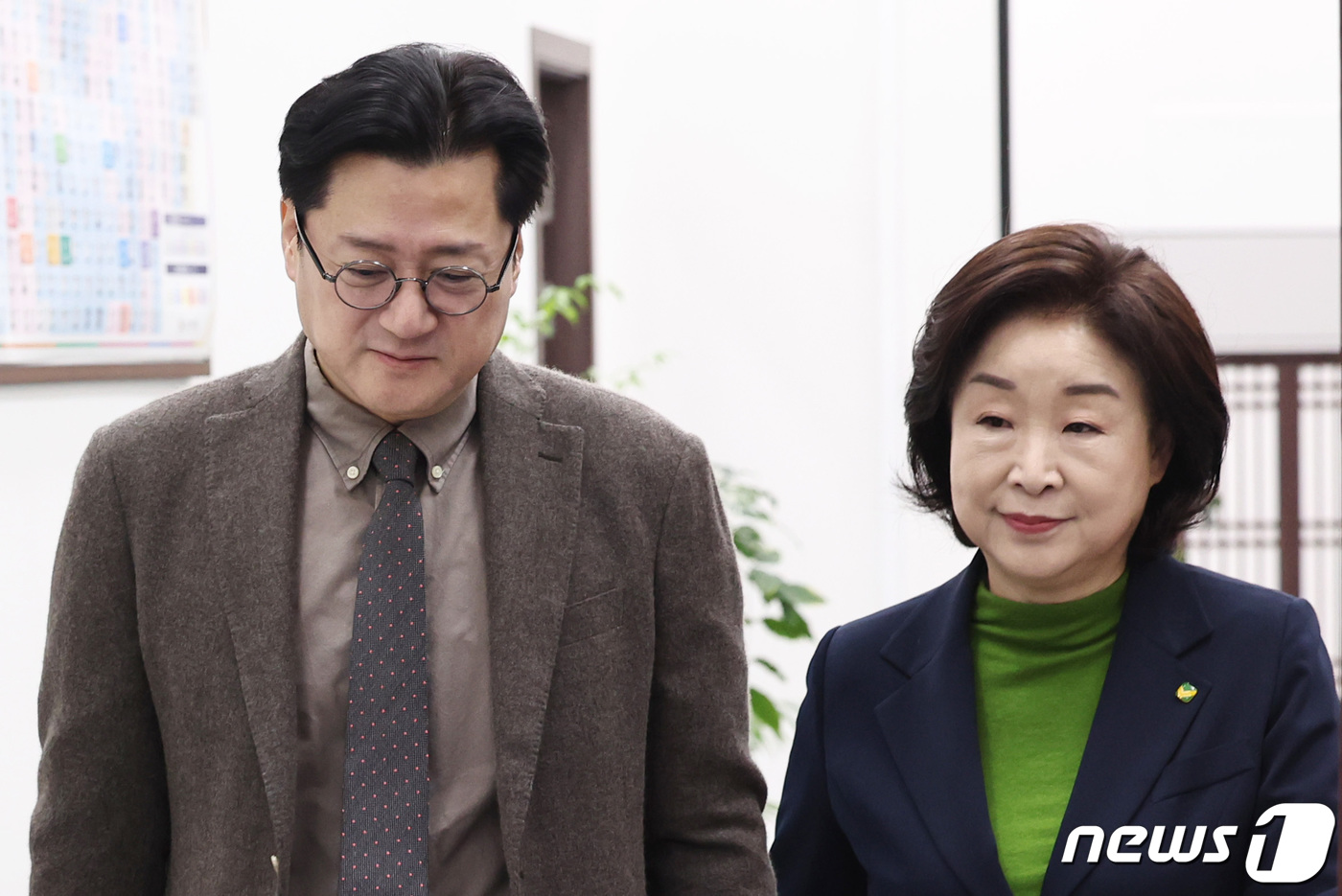 심상정 원내대표 접견하는 홍익표