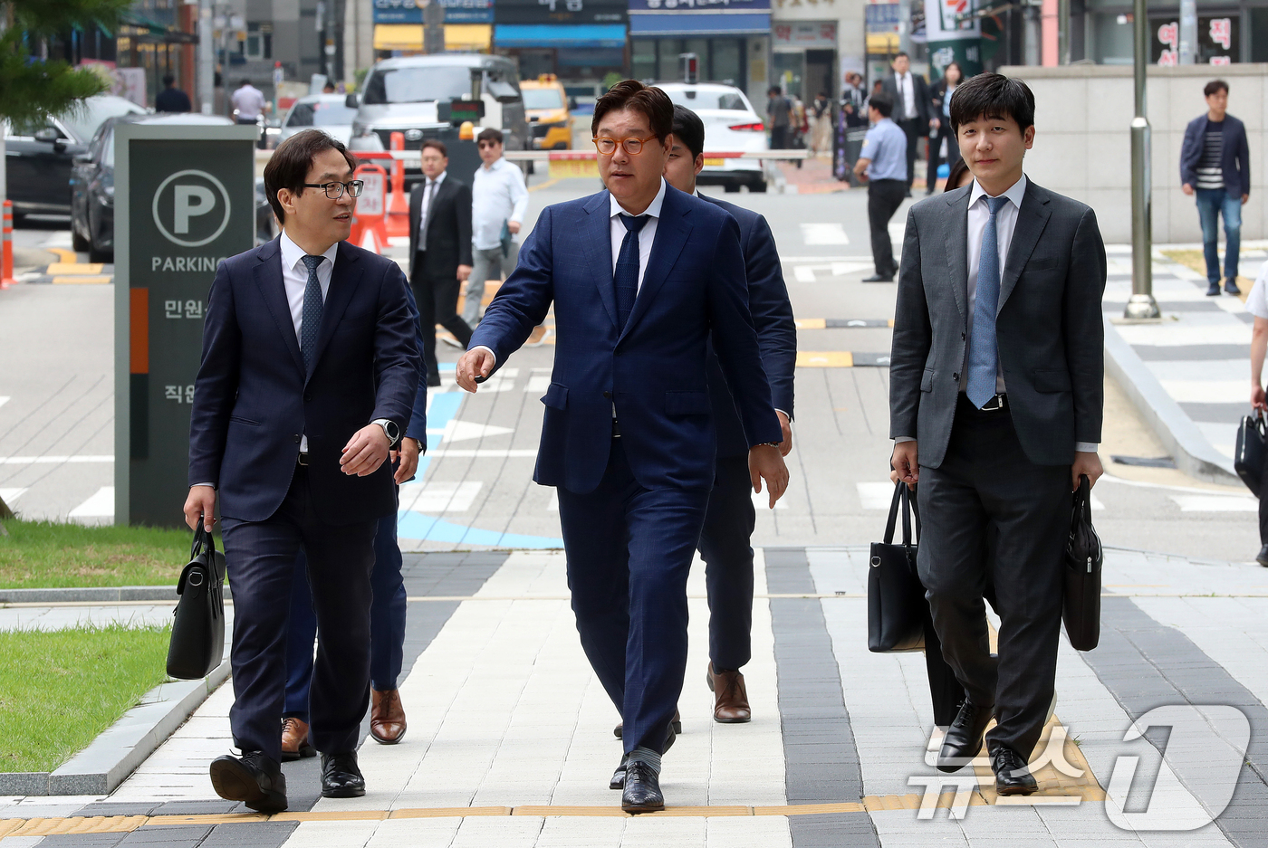 법정 향하는 김성태