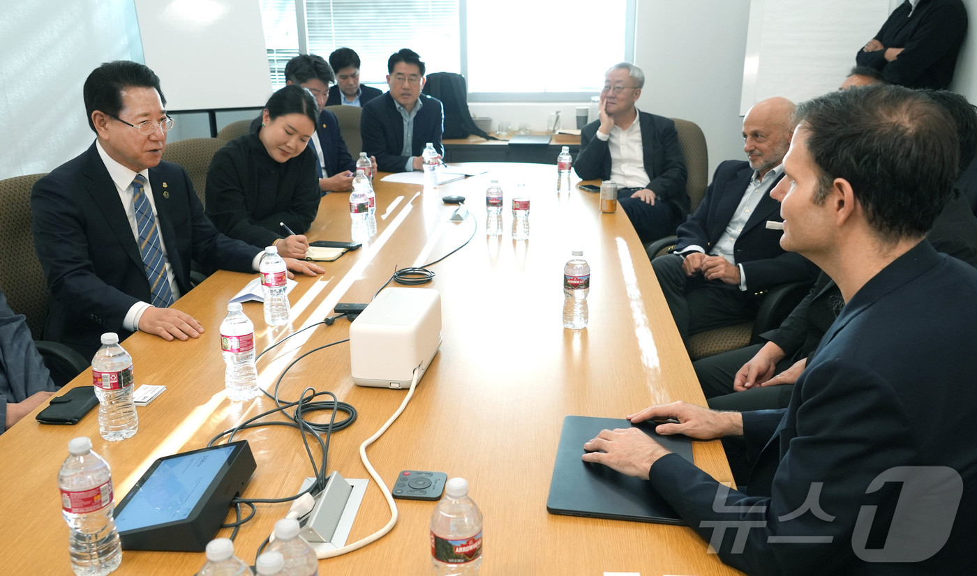 김영록 지사, Groq CEO와 면담
