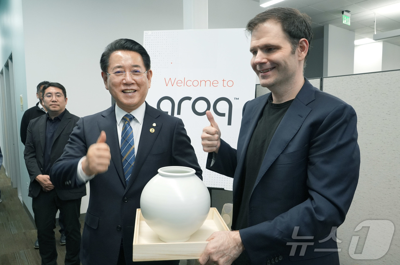 김영록 지사, Groq CEO와 면담