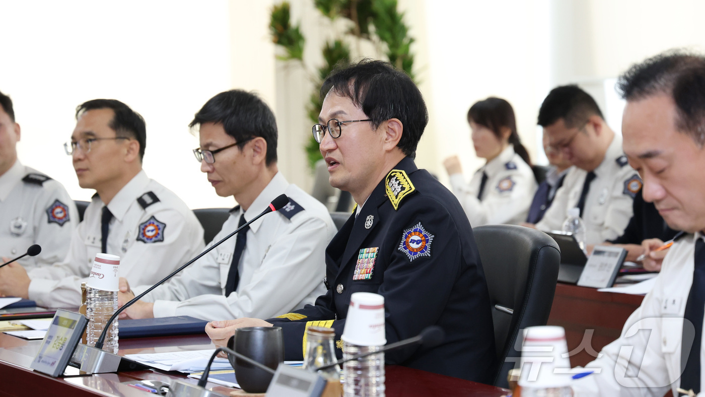 소방청-국군대전병원 의료분야 협력 발언하는 김승룡 소방청장 직무대행
