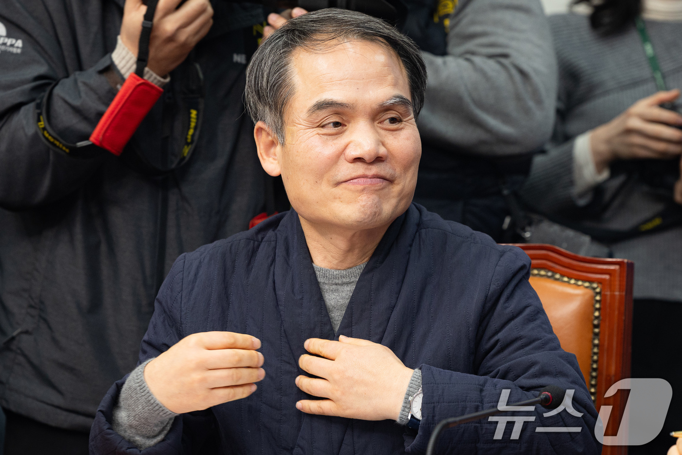최고위 참석한 박규환 민주당 신임 최고위원