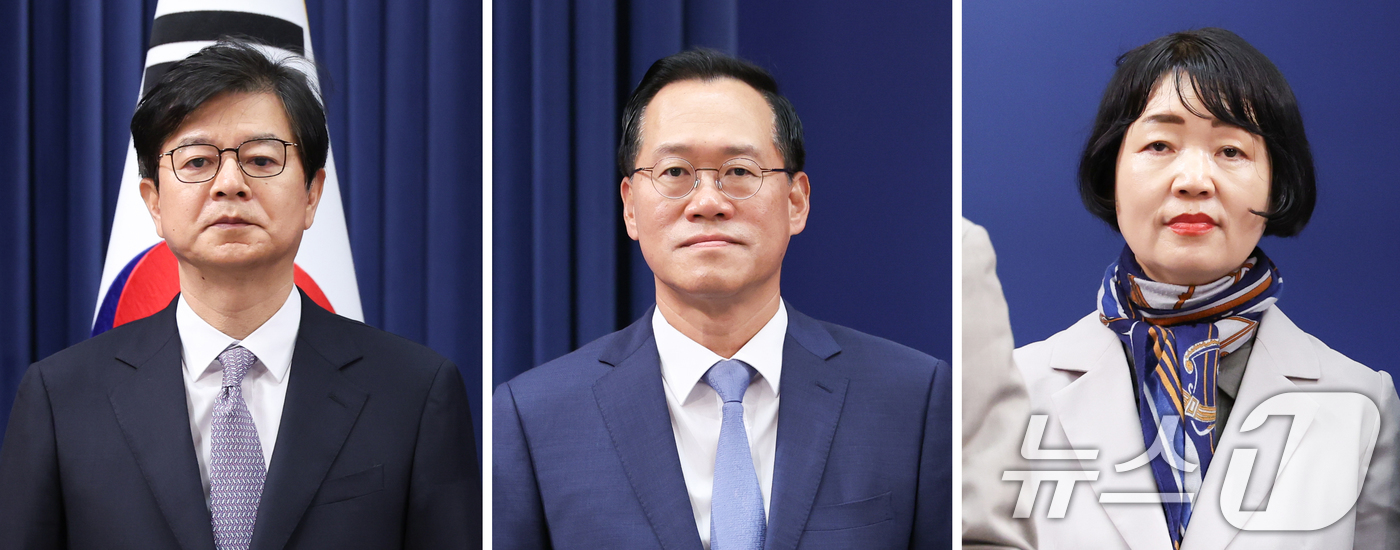 李대통령, 홍보수석 성기홍·민정수석 한찬식·사회수석 김경자 임명