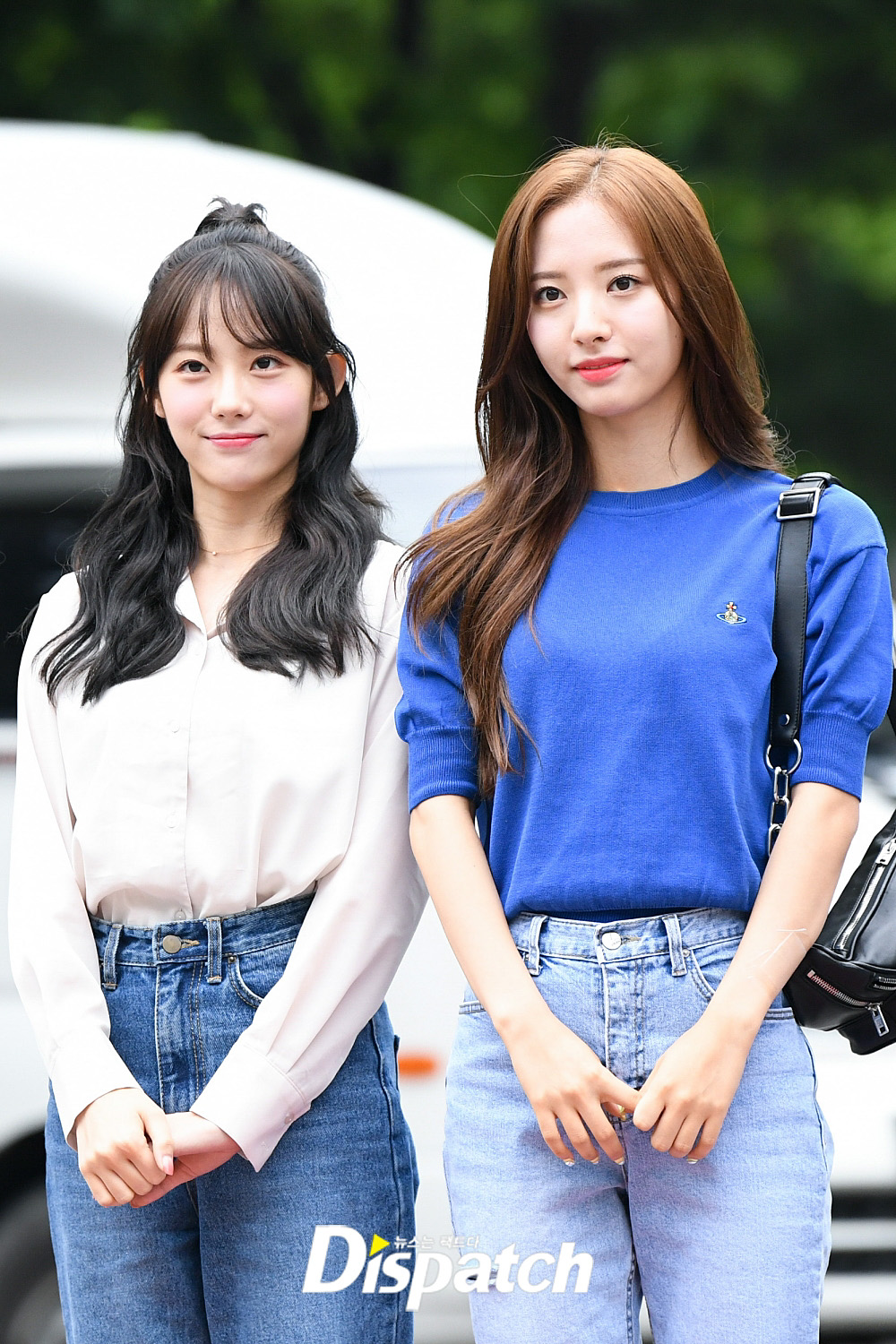 [현장포토] 샤방샤방 꽃미모…루다·보나, 출근길 미녀 