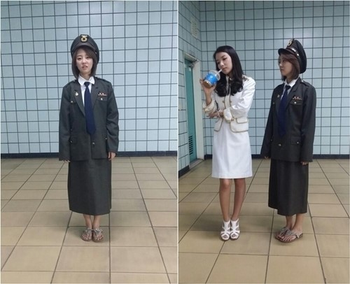 고우리 제복 인증샷 눈길…옷이 날개가 아니라 안티