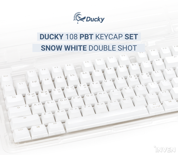 브라보텍, PBT LED투과 키캡 Ducky LED SNOW WHITE 출시 브라보텍, PBT LED투과 키캡 Ducky LED SNOW WHITE 출시