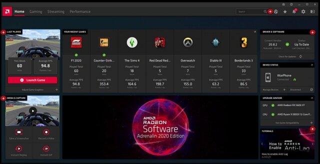 AMD, 소프트웨어 아드레날린 에디션 발표