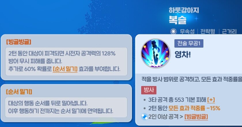 호연 순서 밀기와 당기기 기술로 턴을 벌자