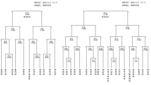 2016전국대학 왕중왕 대회 2일 개막