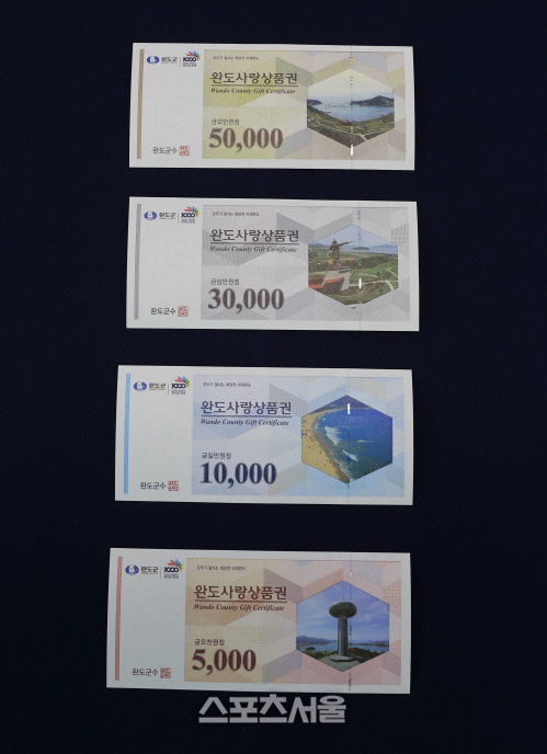 완도군, 완도사랑상품권 110억 원 추가 발행