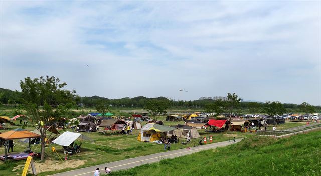 아산 곡교천야영장 재개장