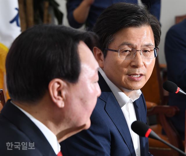 황교안, 윤석열 향해“검찰인사 편향우려”
