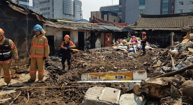 폐지·고철 줍던 노인들 참변… 화재 전주 여인숙은 빈곤층 숙소