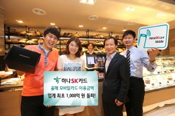 하나SK카드, 올해 모바일카드 사용액 1천억 돌파