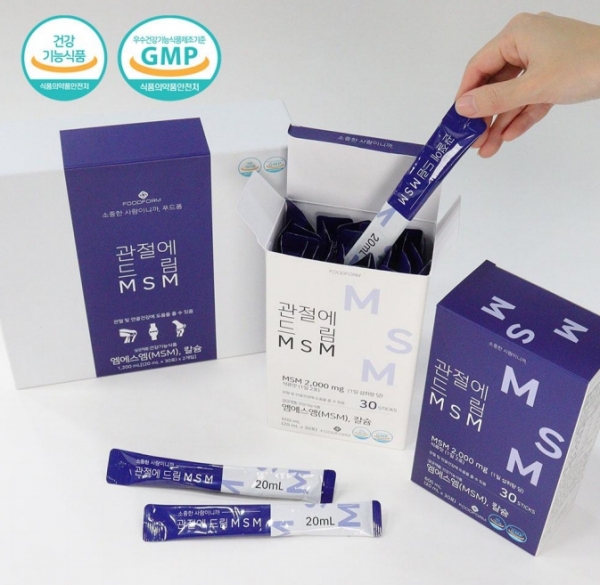 푸드폼, 건강기능 식품 관절에 드림 MSM 출시