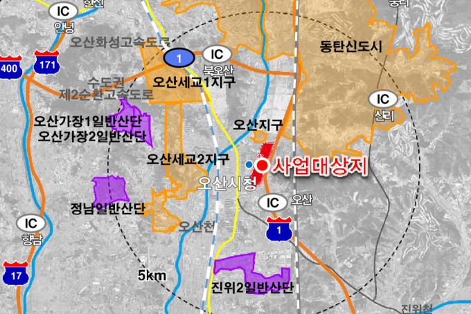 오산 운암뜰 개발 놓고 현대·대우·현대엔지니어링 3파전