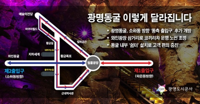 광명도시공사, 광명동굴 양측 입구 개방...“관람객 편의 증진”