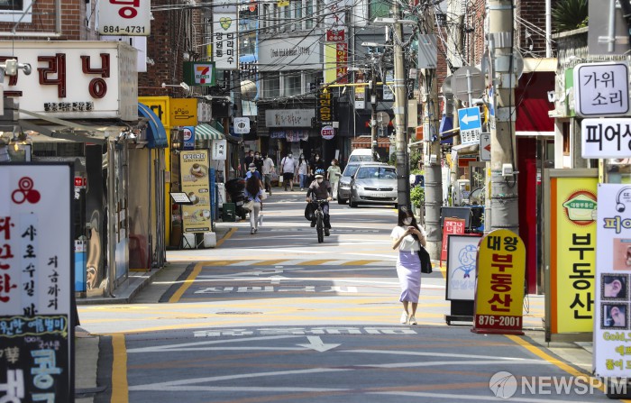 사회적 거리두기 2.5단계 한산한 샤로수길