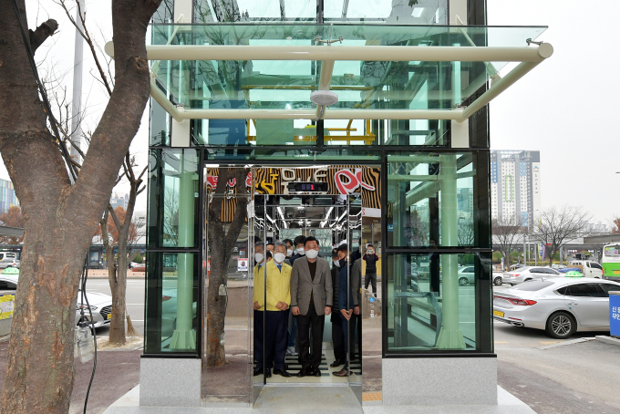 광주종합버스터미널 앞 광천지하보도 엘리베이터 설치