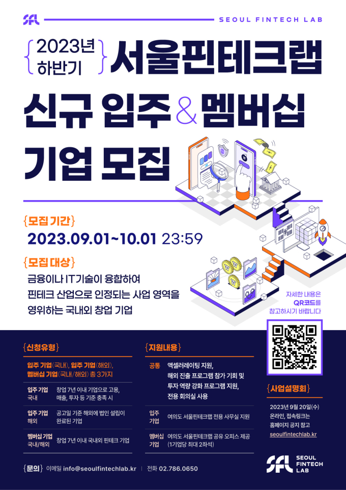 핀테크 유니콘 찾아요…서울핀테크랩, 입주·멤버십 32개 기업 모집
