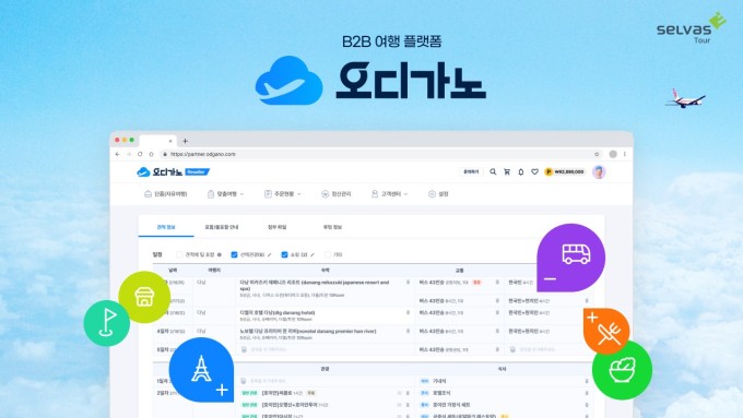 셀바스투어, 실시간 B2B 여행 플랫폼 오디가노 오픈
