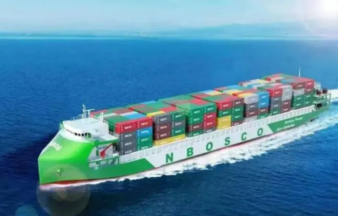 中, 세계 최대 740TEU 전기 컨테이너선 건조