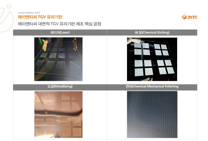 [뉴스핌라씨로] 제이앤티씨, 꿈의 기판 TGV 반도체 유리기판 양산화 돌입