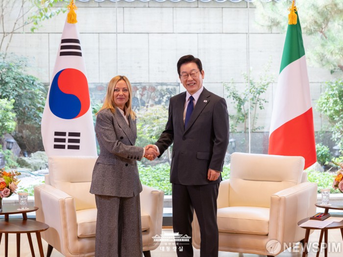 이재명 대통령, 조르자 멜로니 이탈리아 총리와 회담