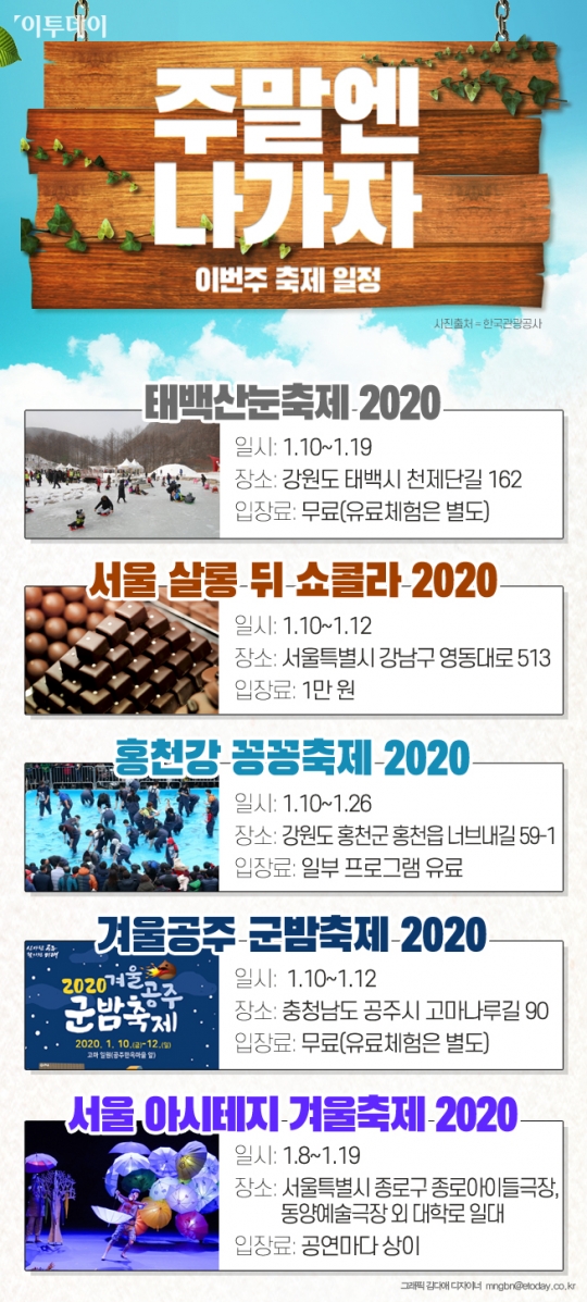 [주말엔 나가자] 이번 주 축제 일정-서울 아시테지 겨울축제·태백산눈축제·서울 살롱 뒤 쇼콜라