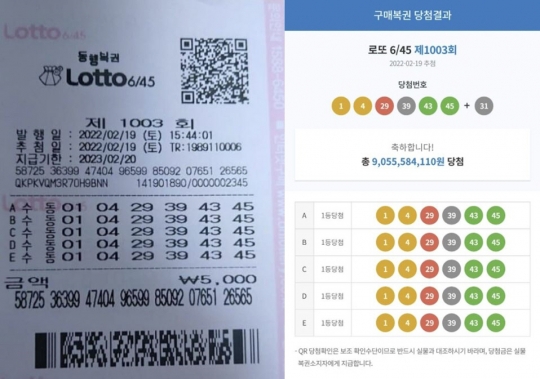 [랜선핫이슈] ‘90억 로또’ 인증샷 번호 봤더니·모란시장 벤치에 김정은 3부자 사진 外