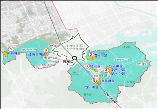 서초구 그린벨트 해제 마을 10곳…20년 만에 지구단위계획 수립되나
