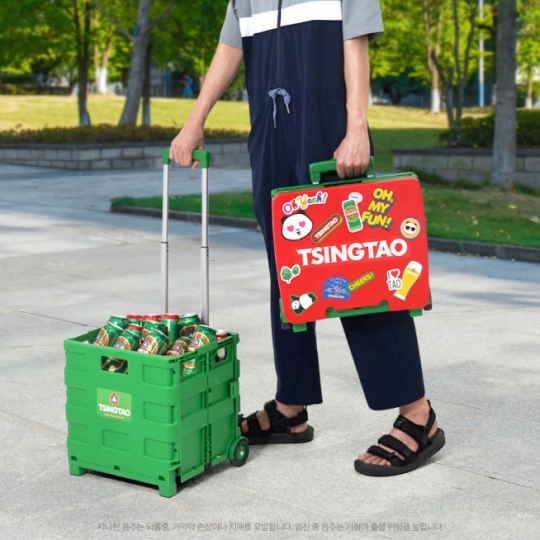 ‘맥주 샀더니 카트가?’···칭따오, ‘칭따오 라거 폴딩카트 패키지’ 출시