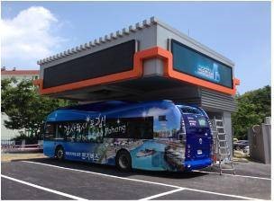 [배터리 자동 교환] 전기버스 포항서 시범운행