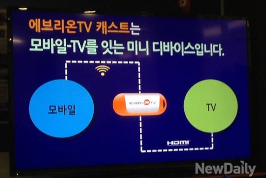 모바일 화면을 TV에서 본다 에브리온TV 캐스트