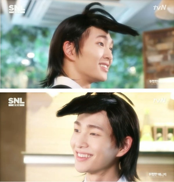 샤이니 동방신기,샤이니 온유의 기하학적인 김무스 헤어스타일...살아 숨쉬는 떡진 머리