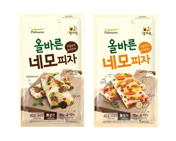 풀무원, 편의점 전용 냉장 피자 올바른 네모피자 2종 선봬