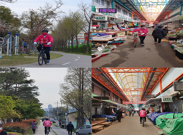 포항시의회 죽도·중앙 안병국 후보, 자전거 유세로 민심잡기