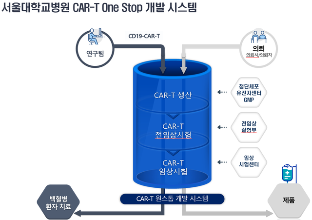 서울대병원, 병원생산 CAR-T 치료 성공… 백혈병 세포 소멸