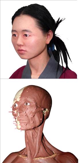 1500년전 16세 순장女 인체복원 공개미인이네