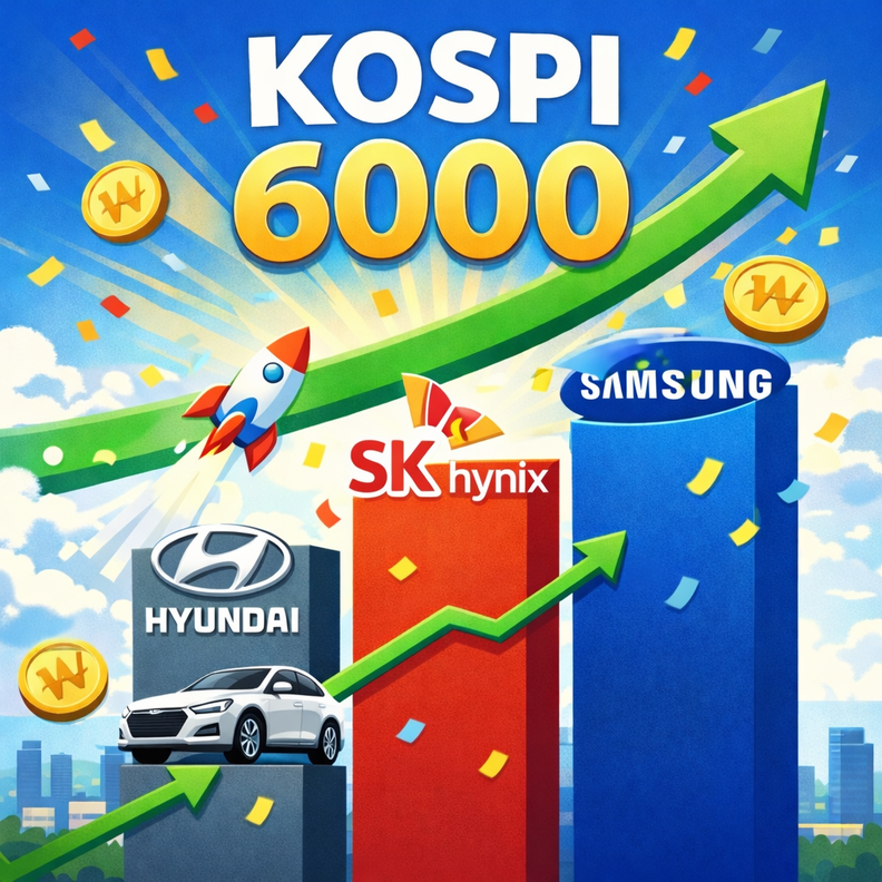 ‘코스피 6000’ 돌파... 한국 증시 새 역사 썼다