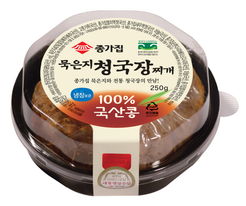 종가집, 100% 국산 콩 ‘묵은지 청국장찌개’ 출시