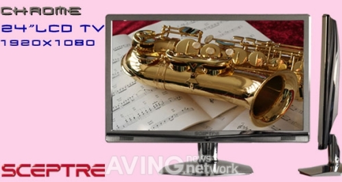 Sceptre to announce its 24-inch 1080p full HD LCD TVs available in sleek chrome